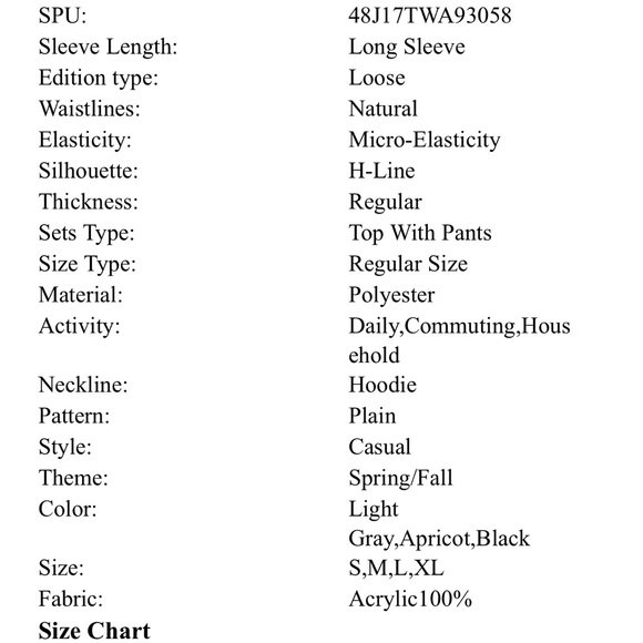 Light Gray 2 Piece Knit Sweatsuit NEW IN PACKAGE - Picture 3 of 3